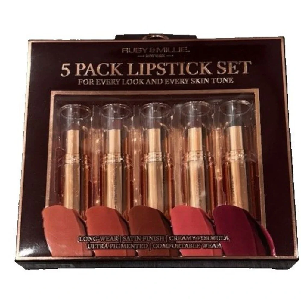 Ruby & Millie 5 Pack Lipstick Set